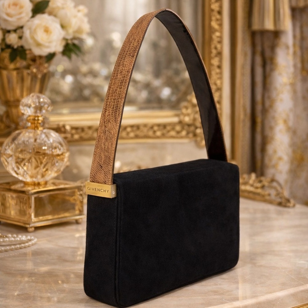 GIVENCHY leather suede shoulder bag with removable/interchangeable handle - Picture 10 of 10